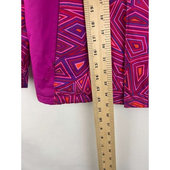 The North Face Girls Large (14/16) Geometric Pattern Hyvent Jacket Pink - Picture 4 of 16
